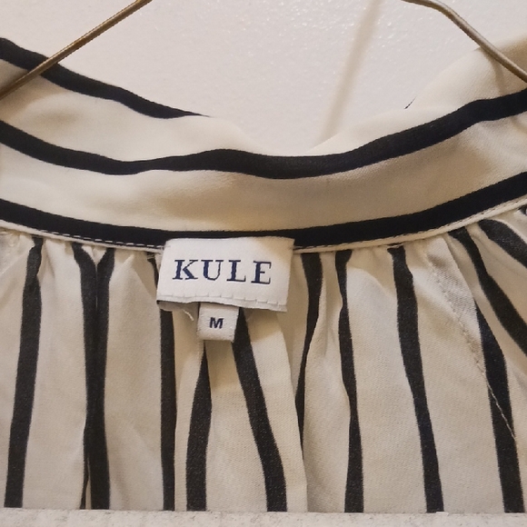 KULE Black and White Striped Shirt Dress - Picture 4 of 7